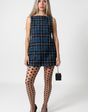Chique mini-jurk met print en panty